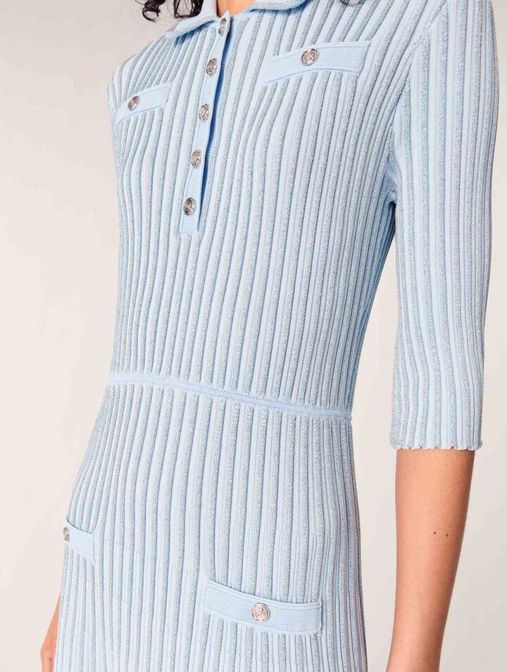 Rib knit midi dress