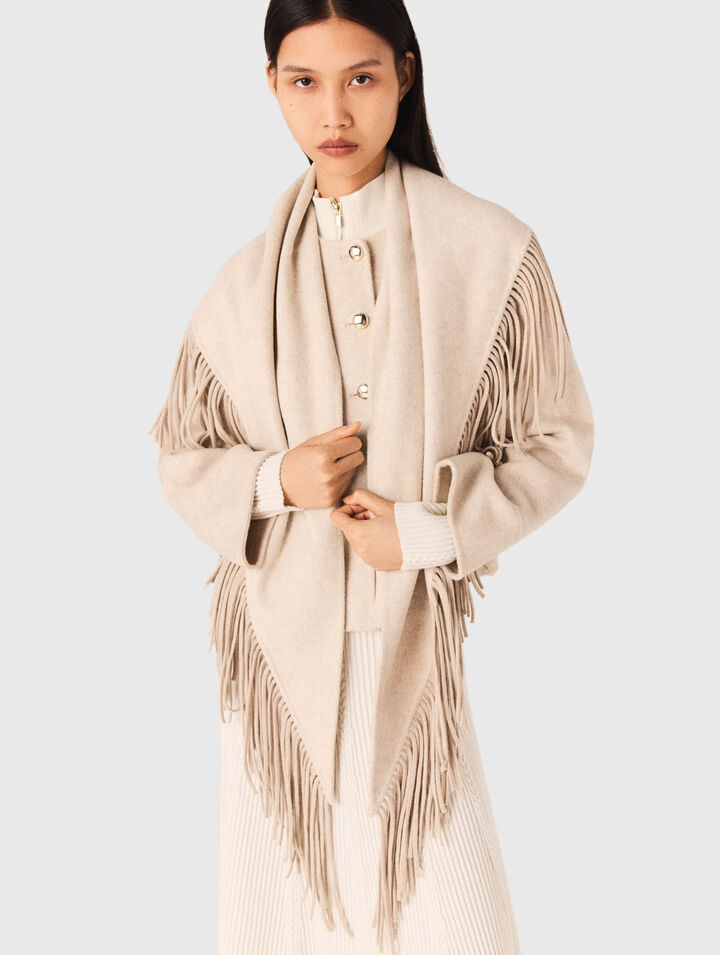 Cropped wool coat