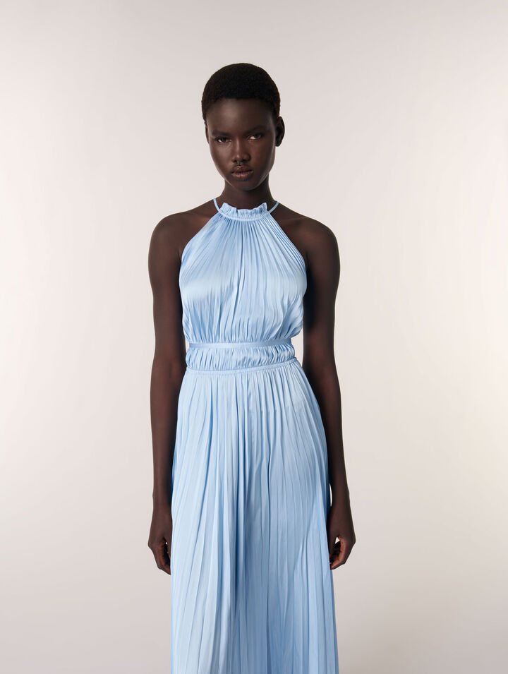 Pleated maxi dress
