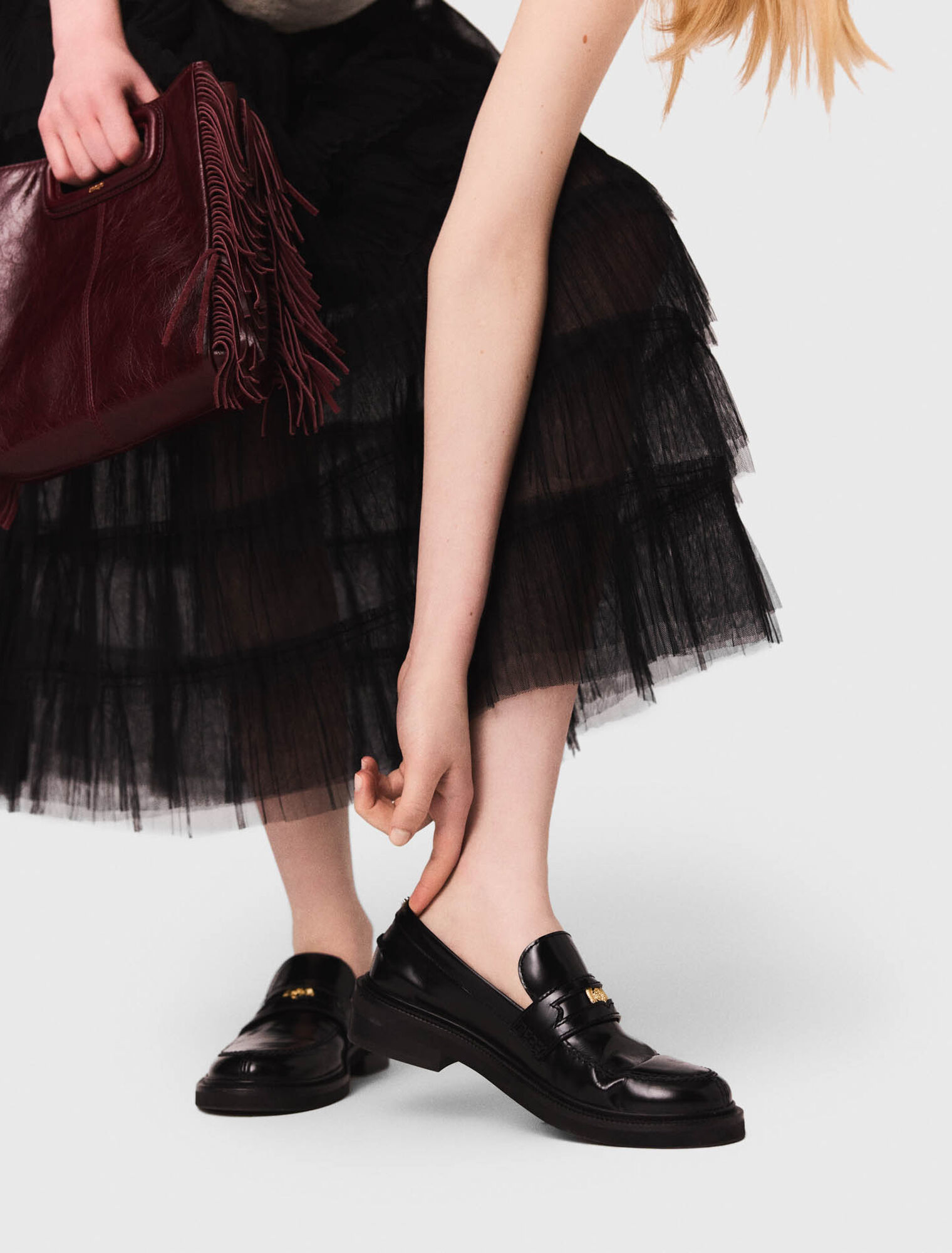 Tulle midi skirt