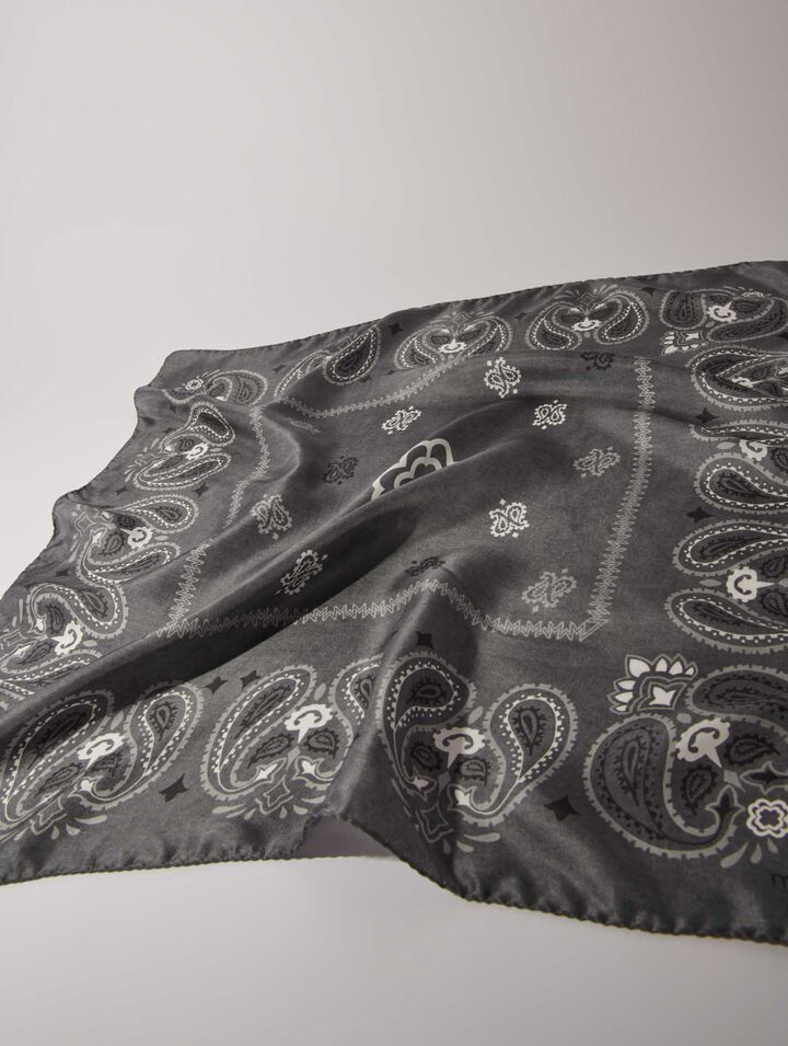 Silk paisley print bandana