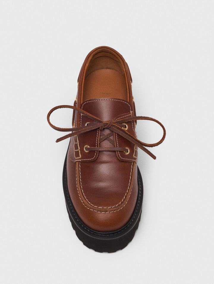 Boat shoes with chunky sole