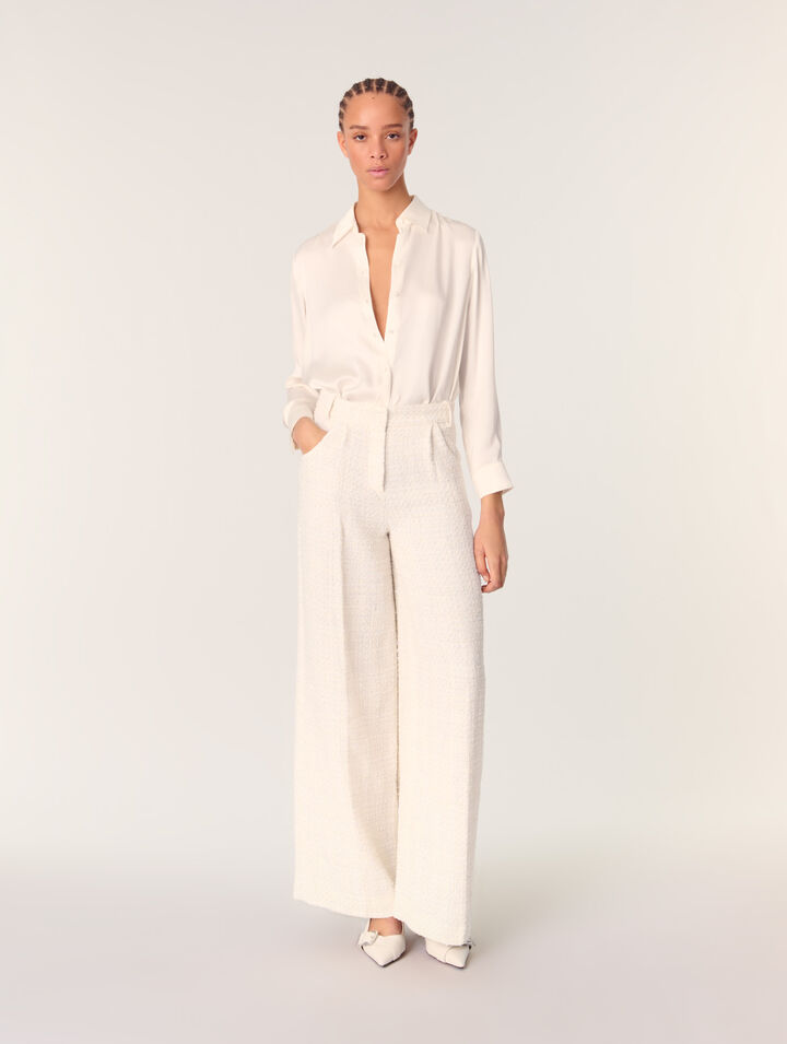 White silk shirt