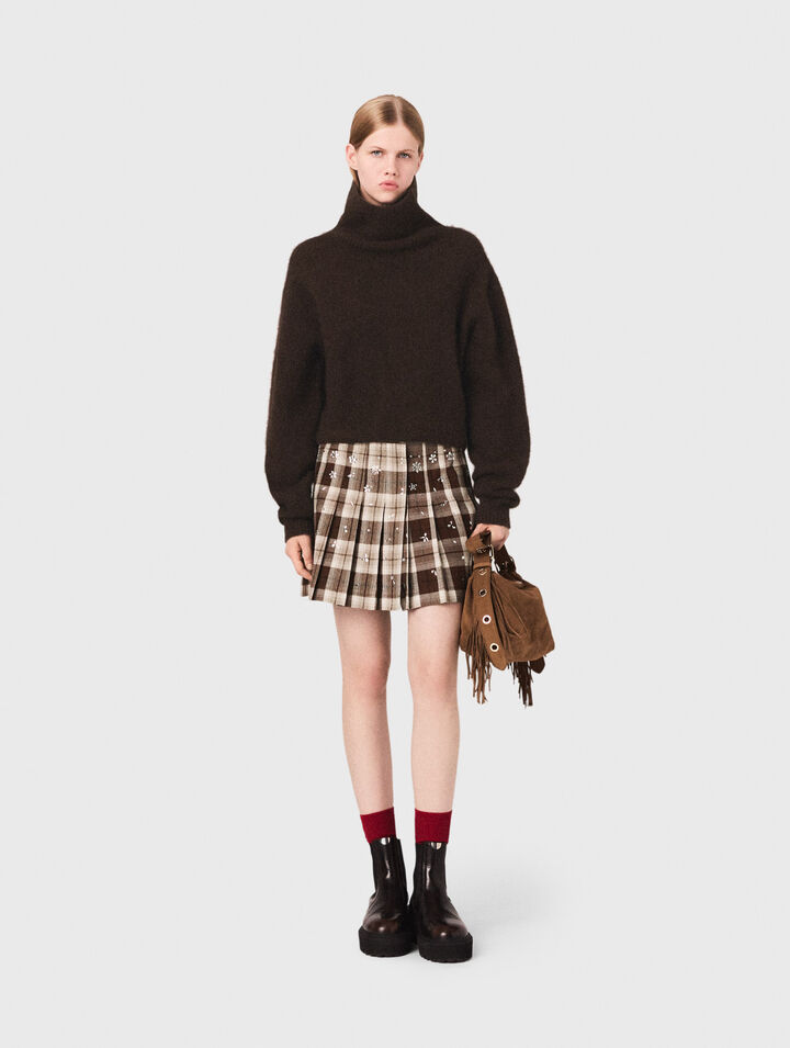Yak blend roll-neck jumper