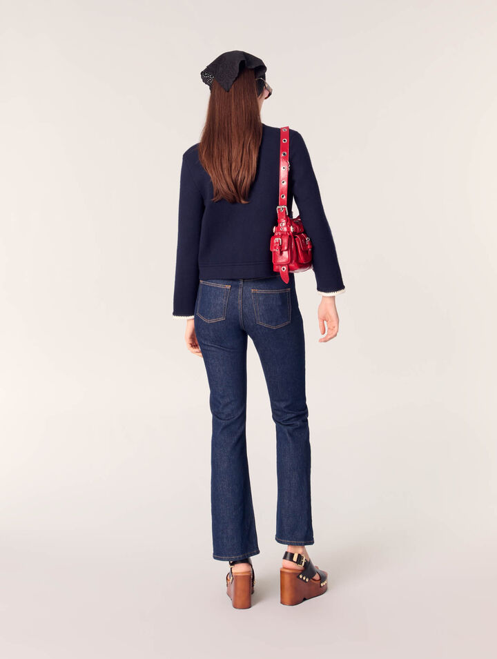 Wool-blend cardigan