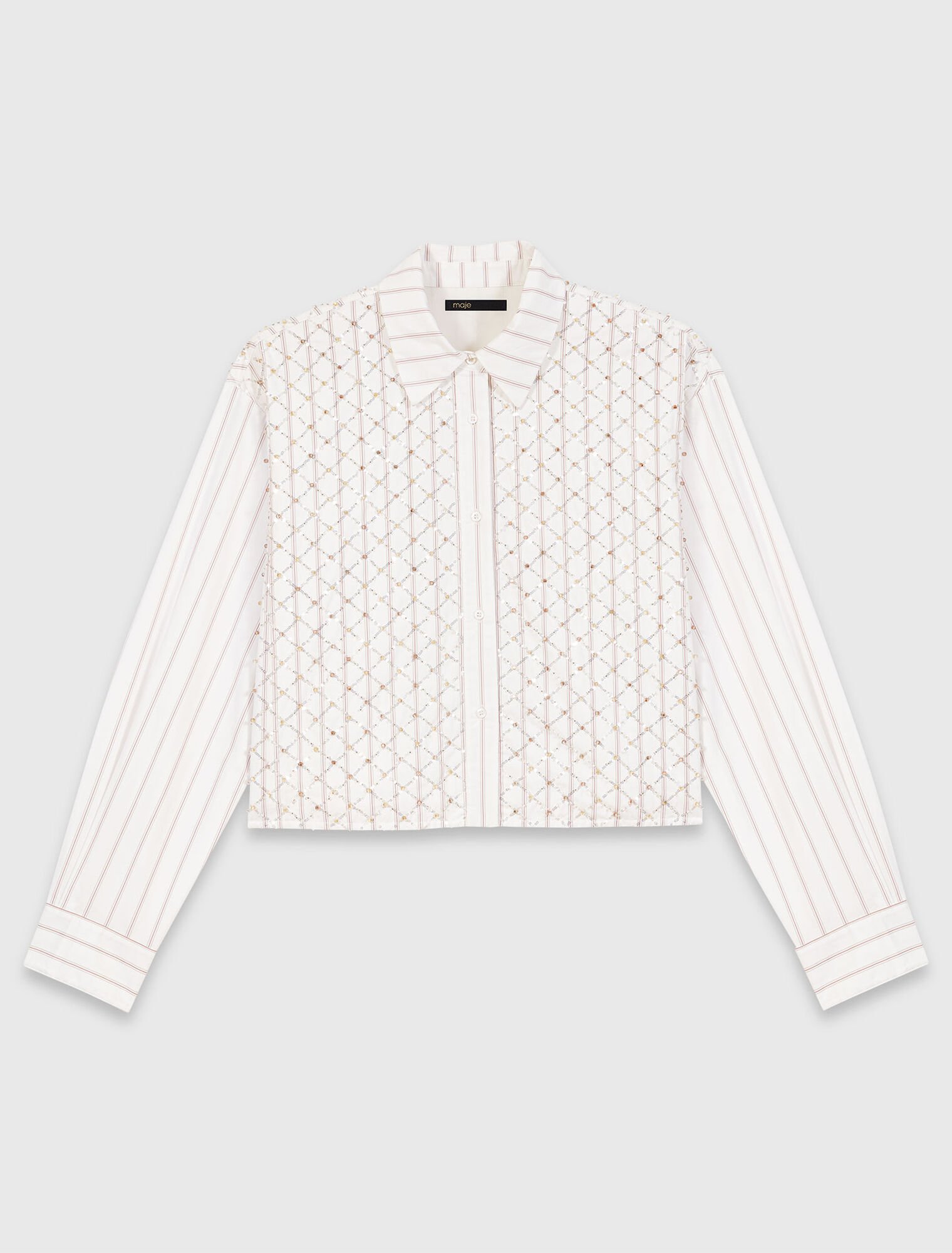 Beaded cropped shirt