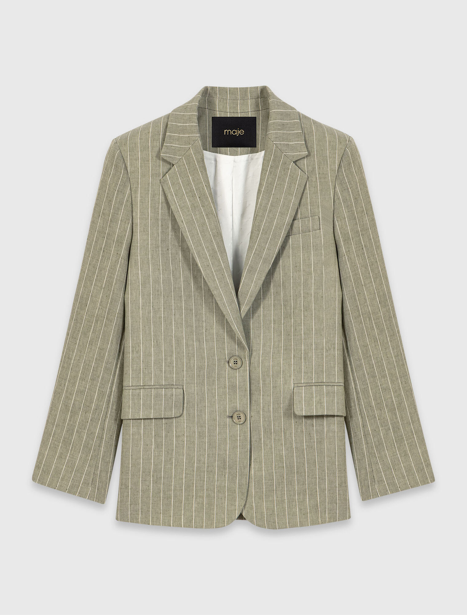 Linen blend suit jacket