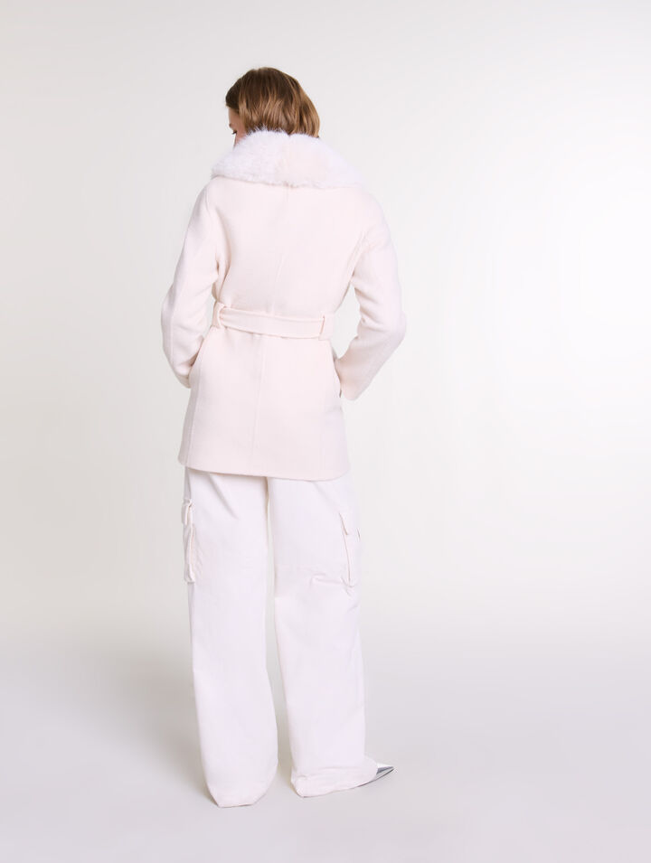 Belted short coat