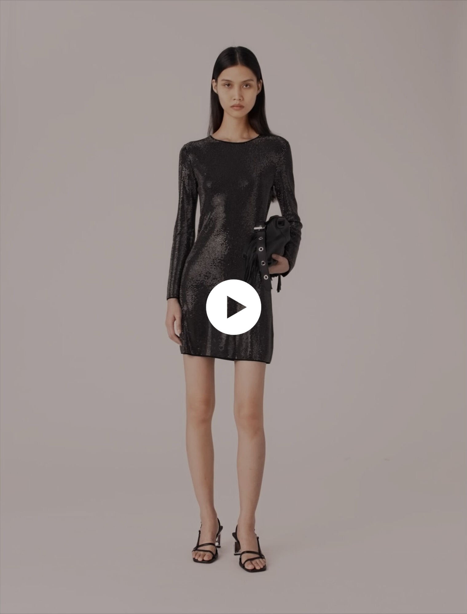 Short rhinestone knit dress