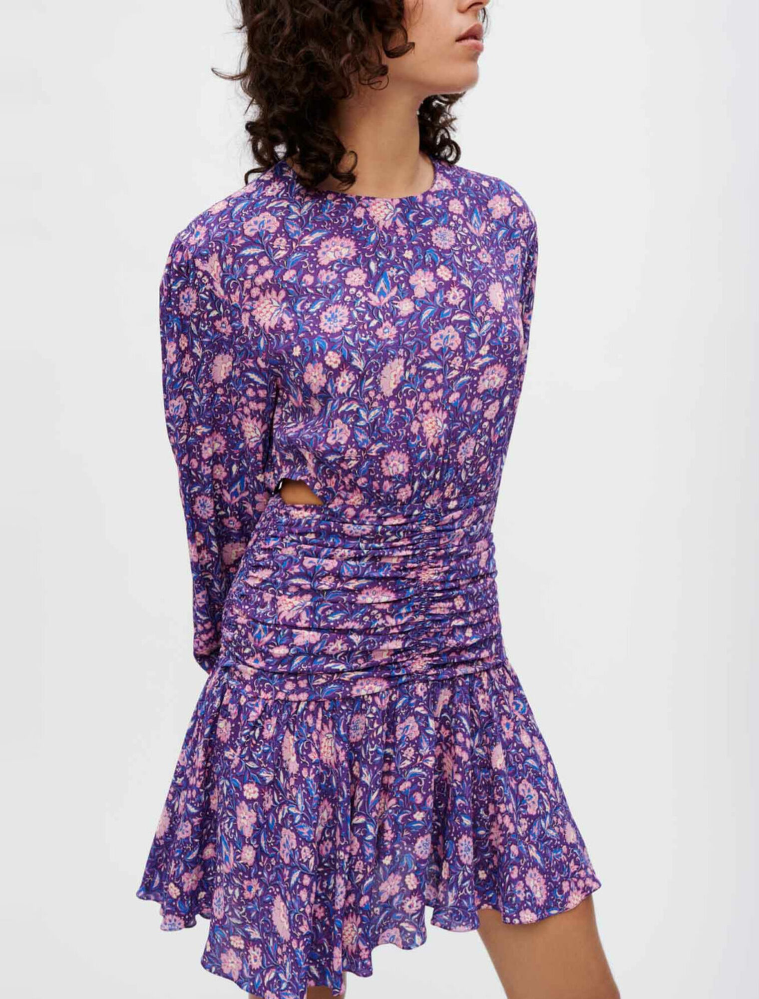 Dahlia printed viscose dress