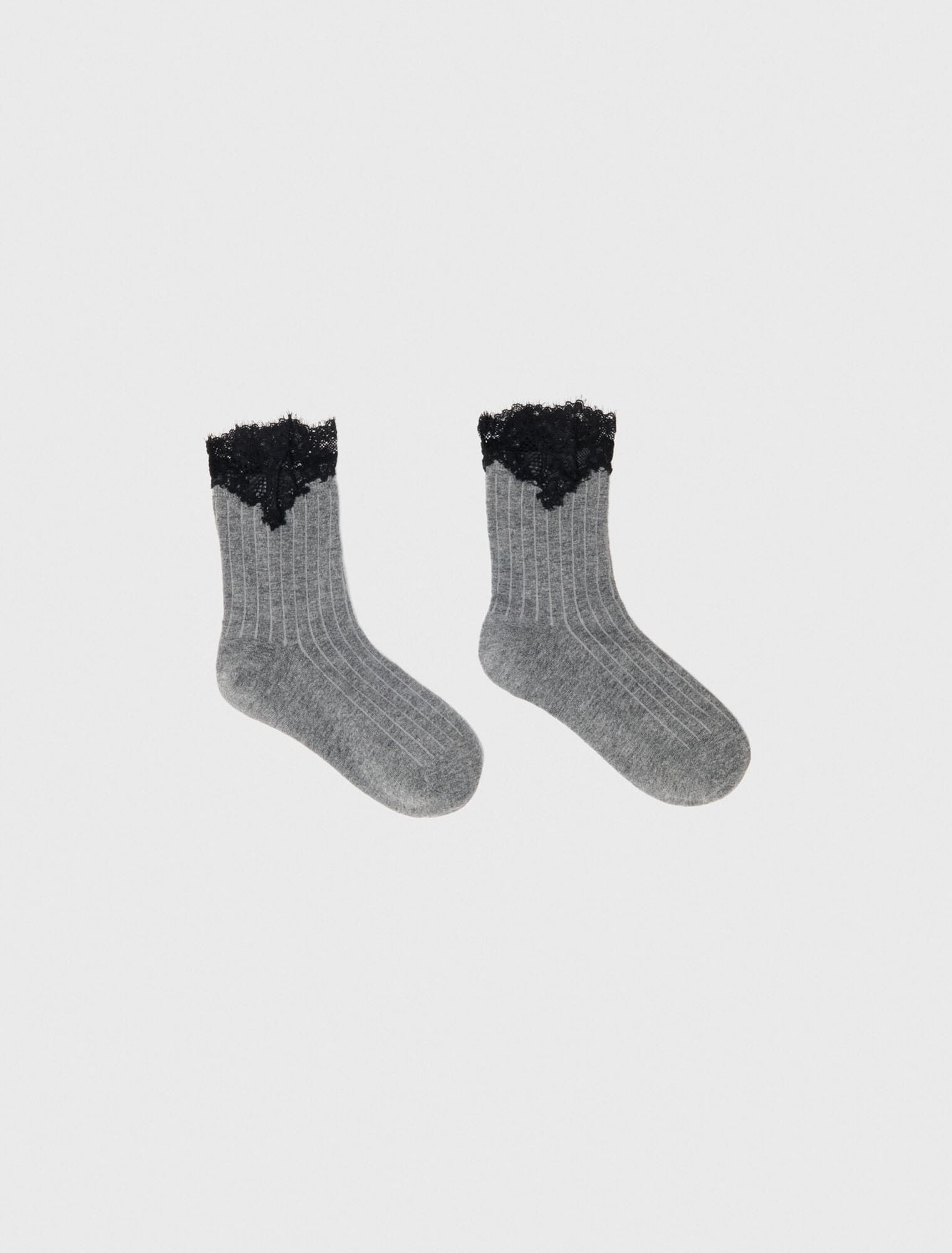 Cotton and lace socks