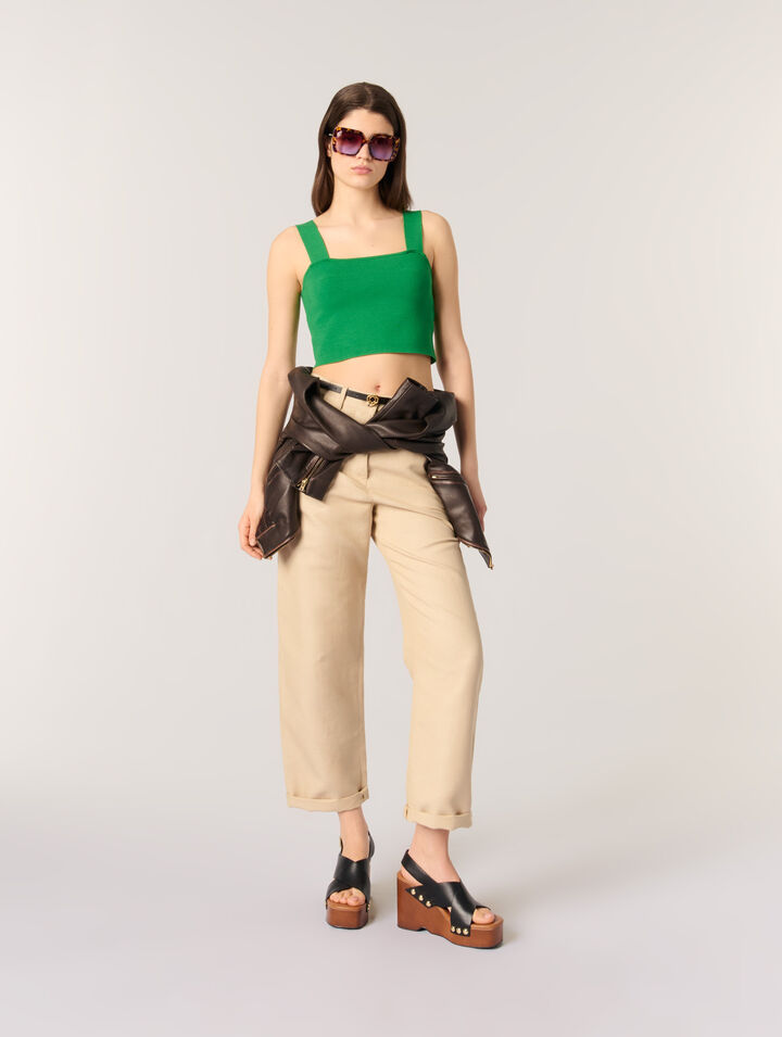 Knit crop top