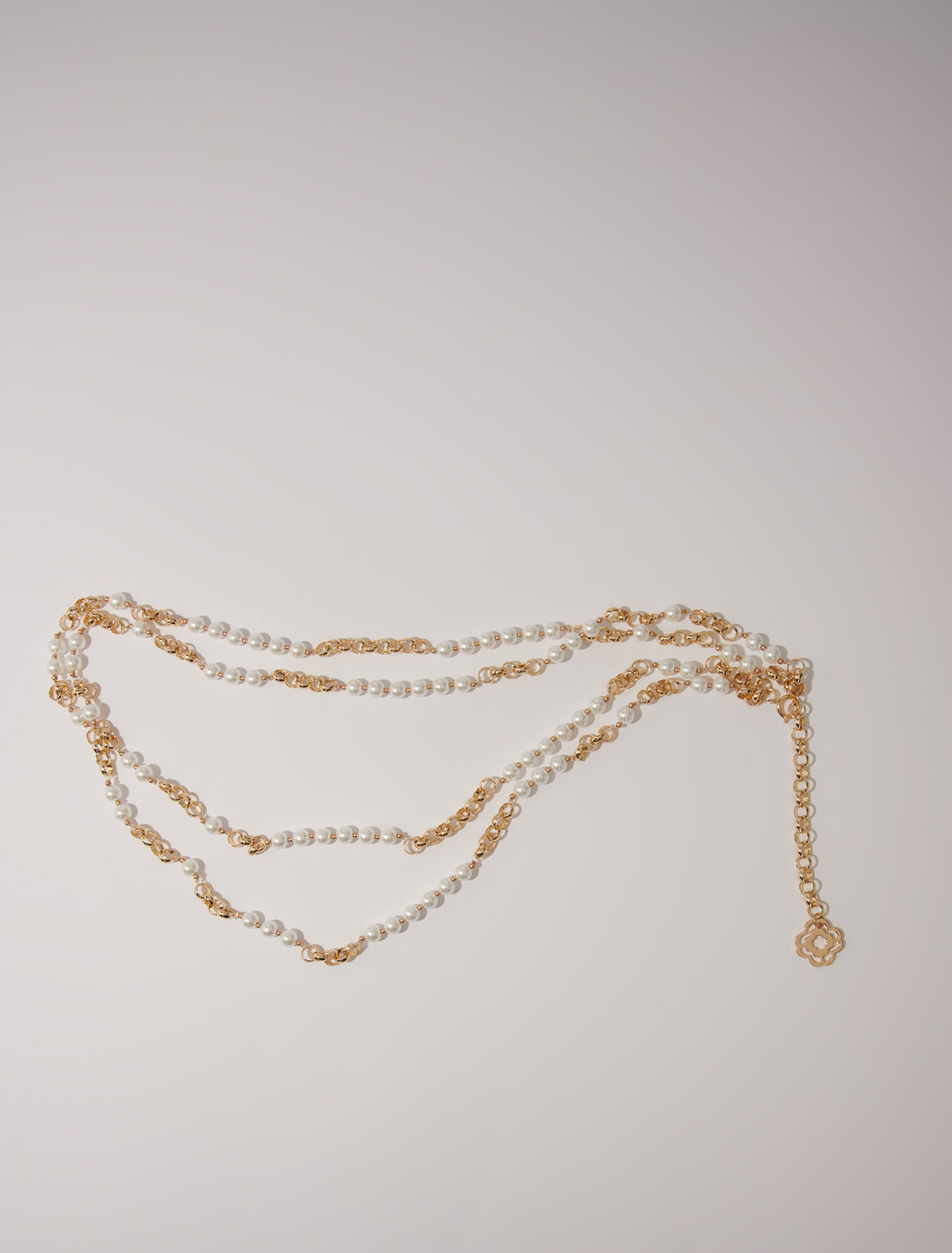 Mixed bead and metal belt