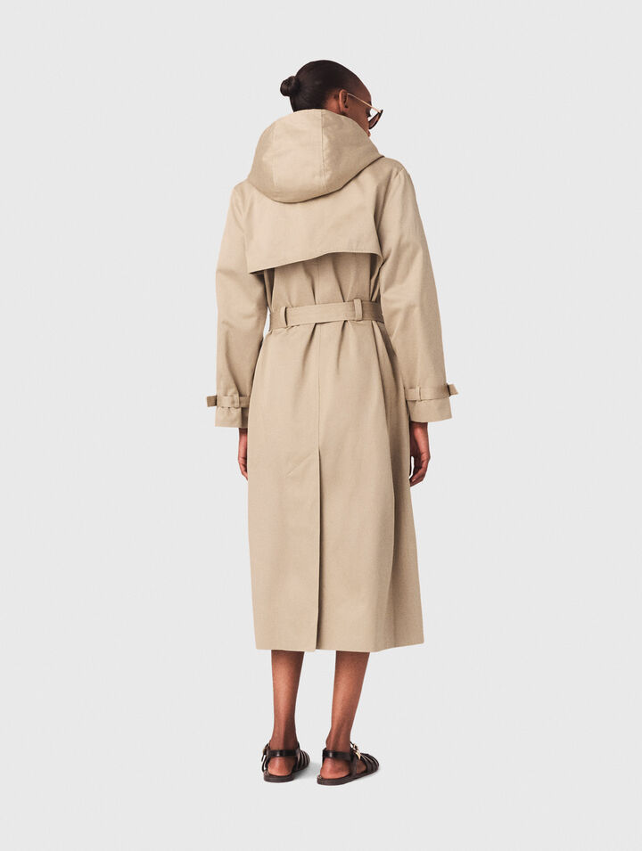 Trench with removable hood