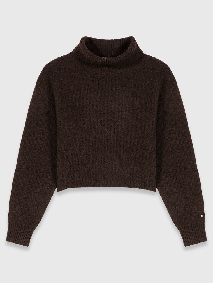 Yak blend roll-neck jumper