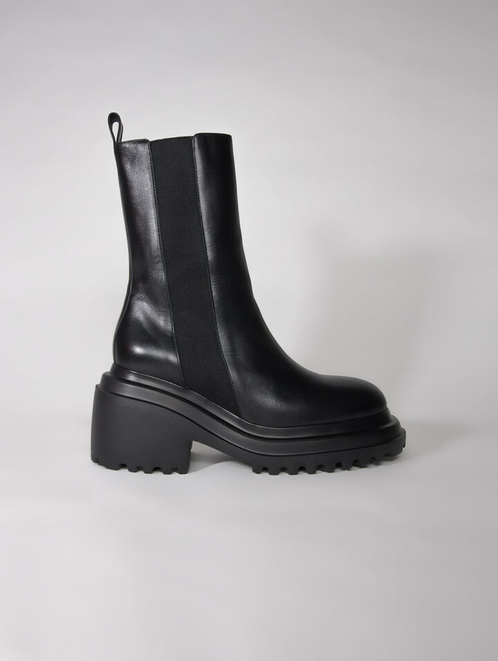 Leather ankle boots