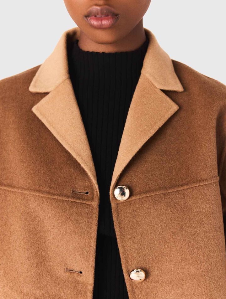 Double-faced mid-length coat