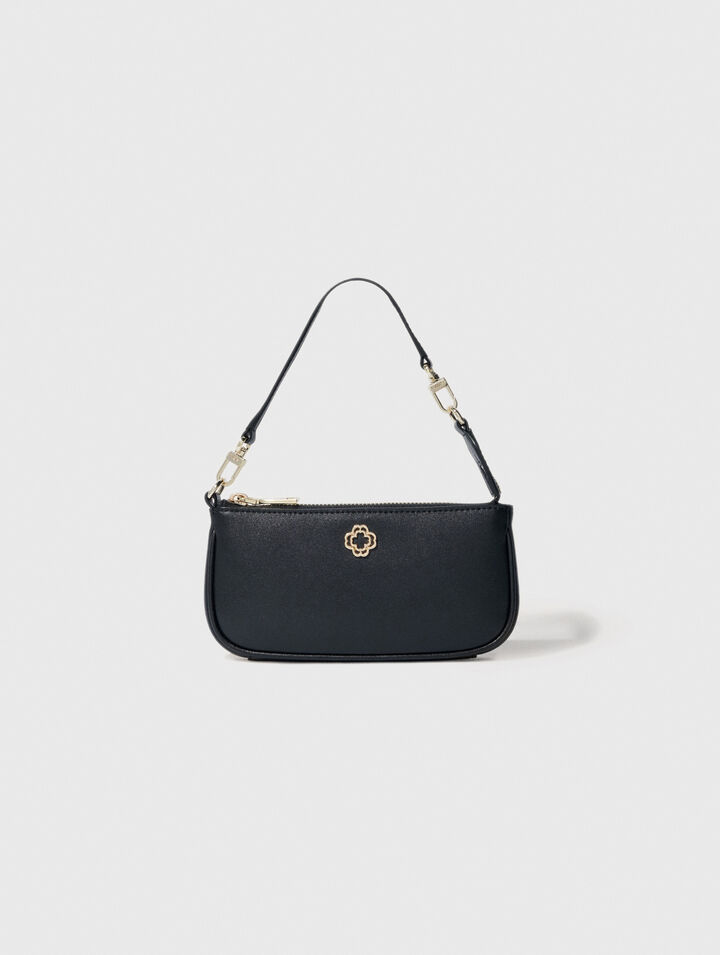 Small leather clutch bag