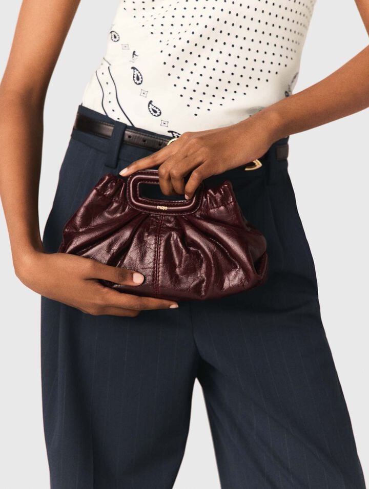 Crackled leather Milpli mini Clutch