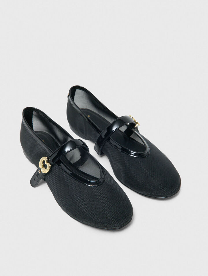 Mesh ballet flats