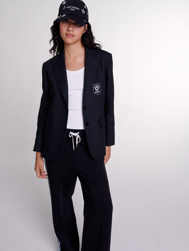 Embroidered suit jacket