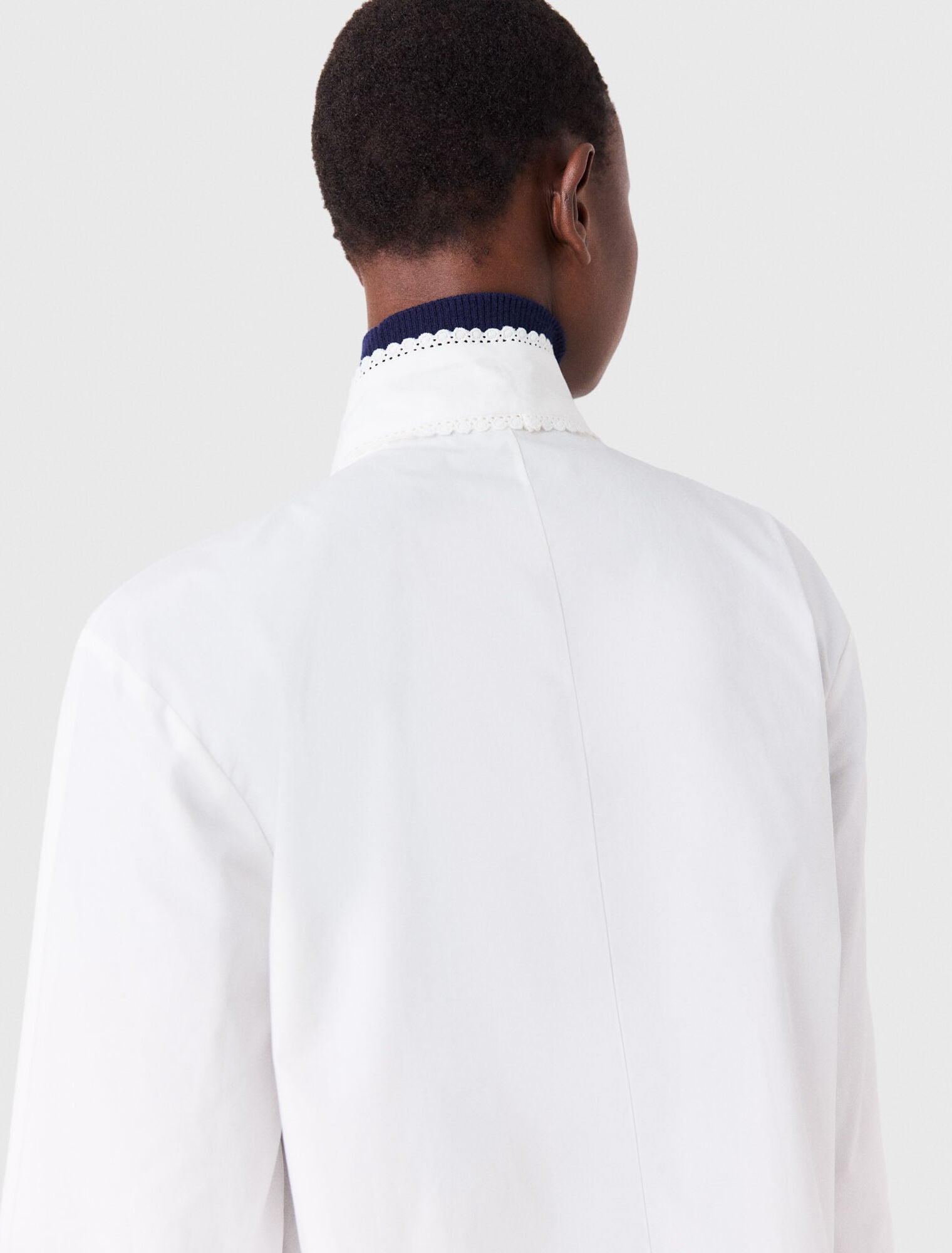 Shirt with removable pussy bow