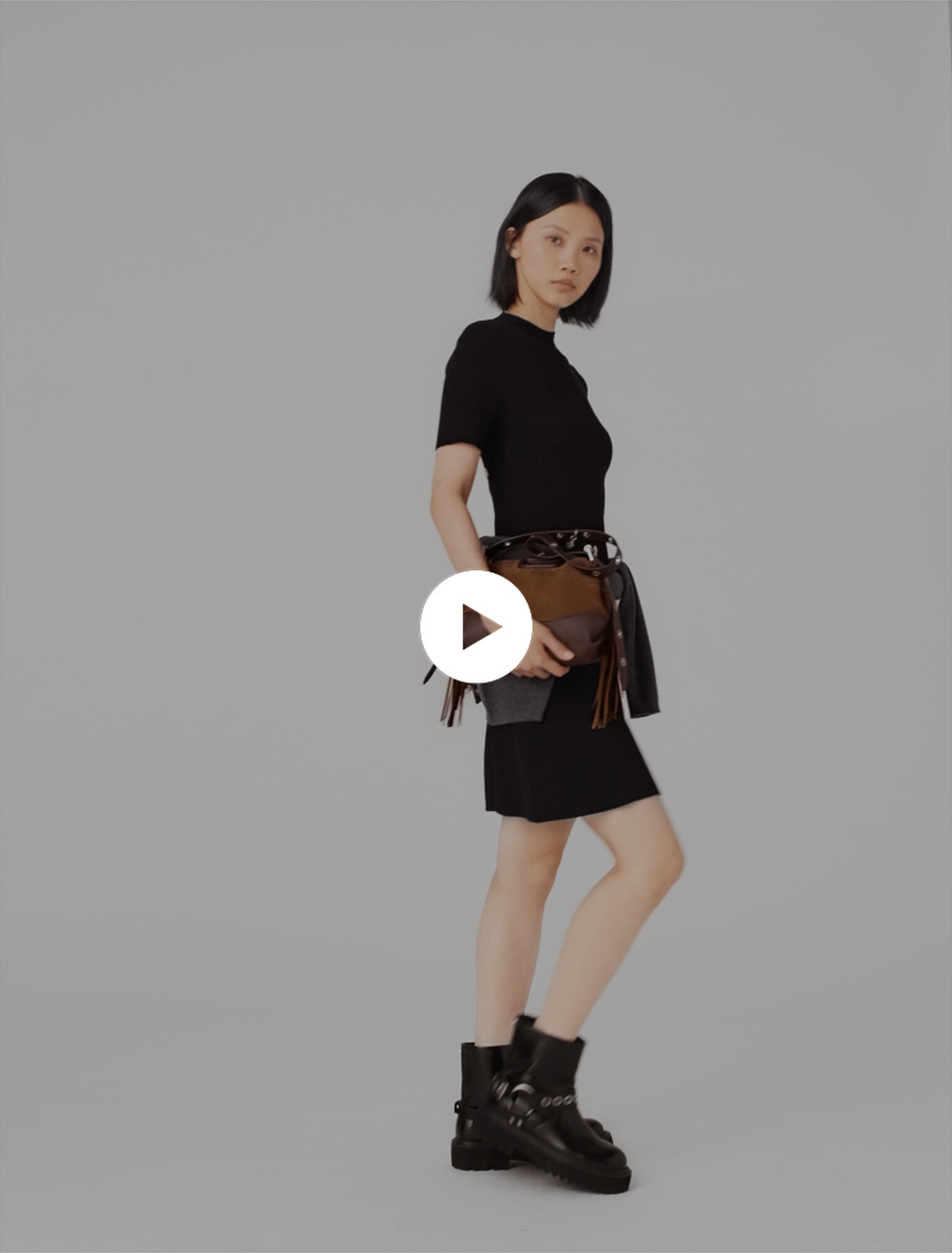 Short knit button dress