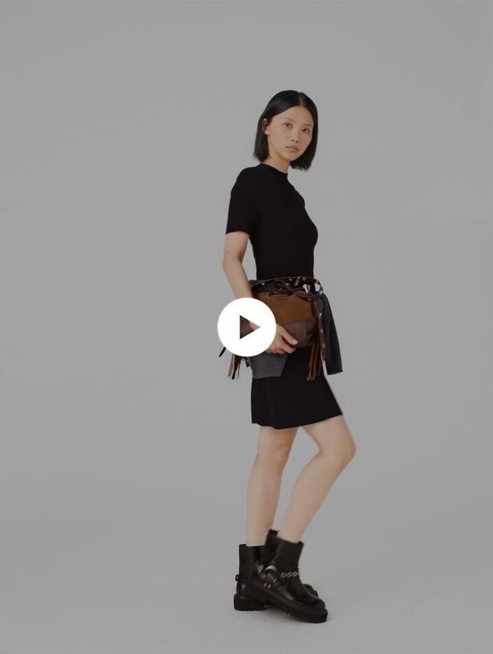 Short knit button dress