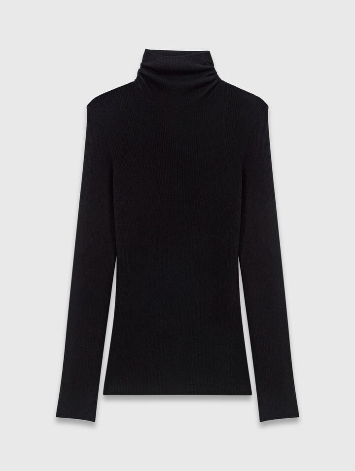 Second-skin roll-neck jumper
