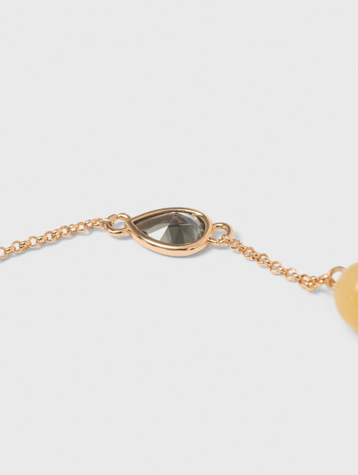 Bracelet with pearl and rhinestone