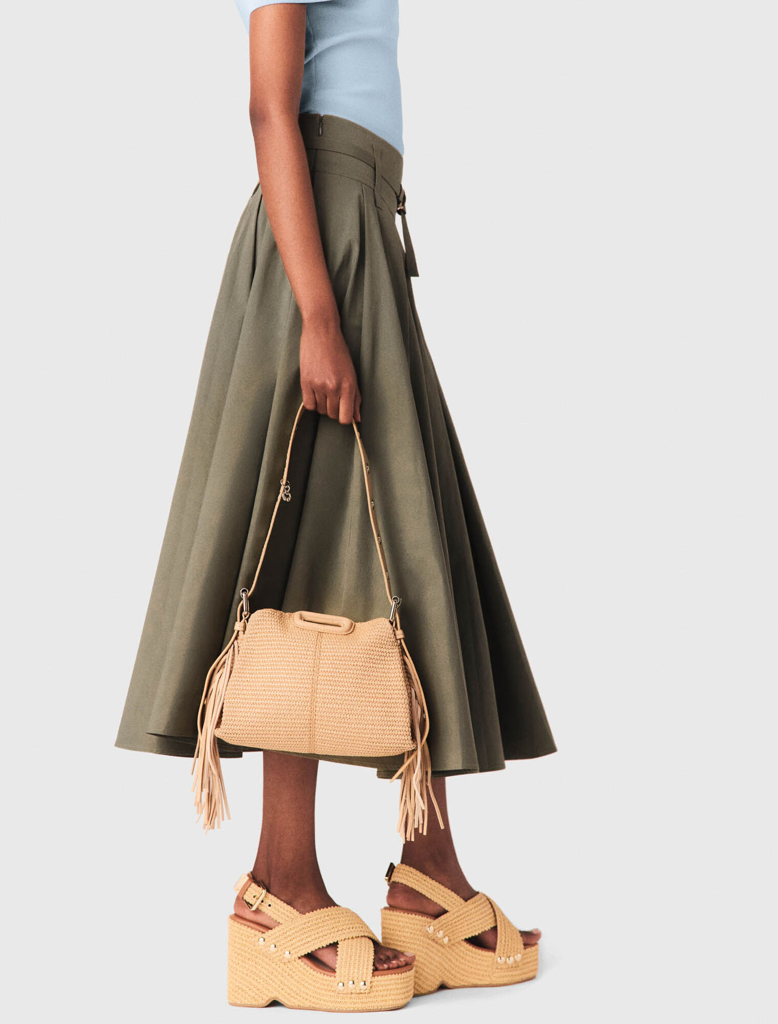 Raffia effect Miss M Mini bag