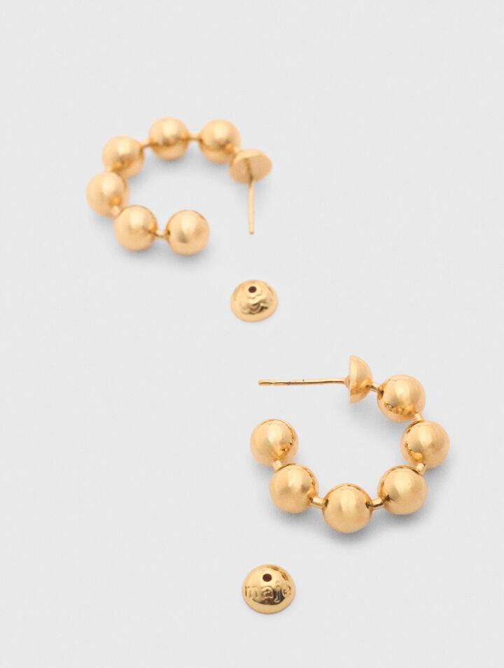 Sphere hoop earrings
