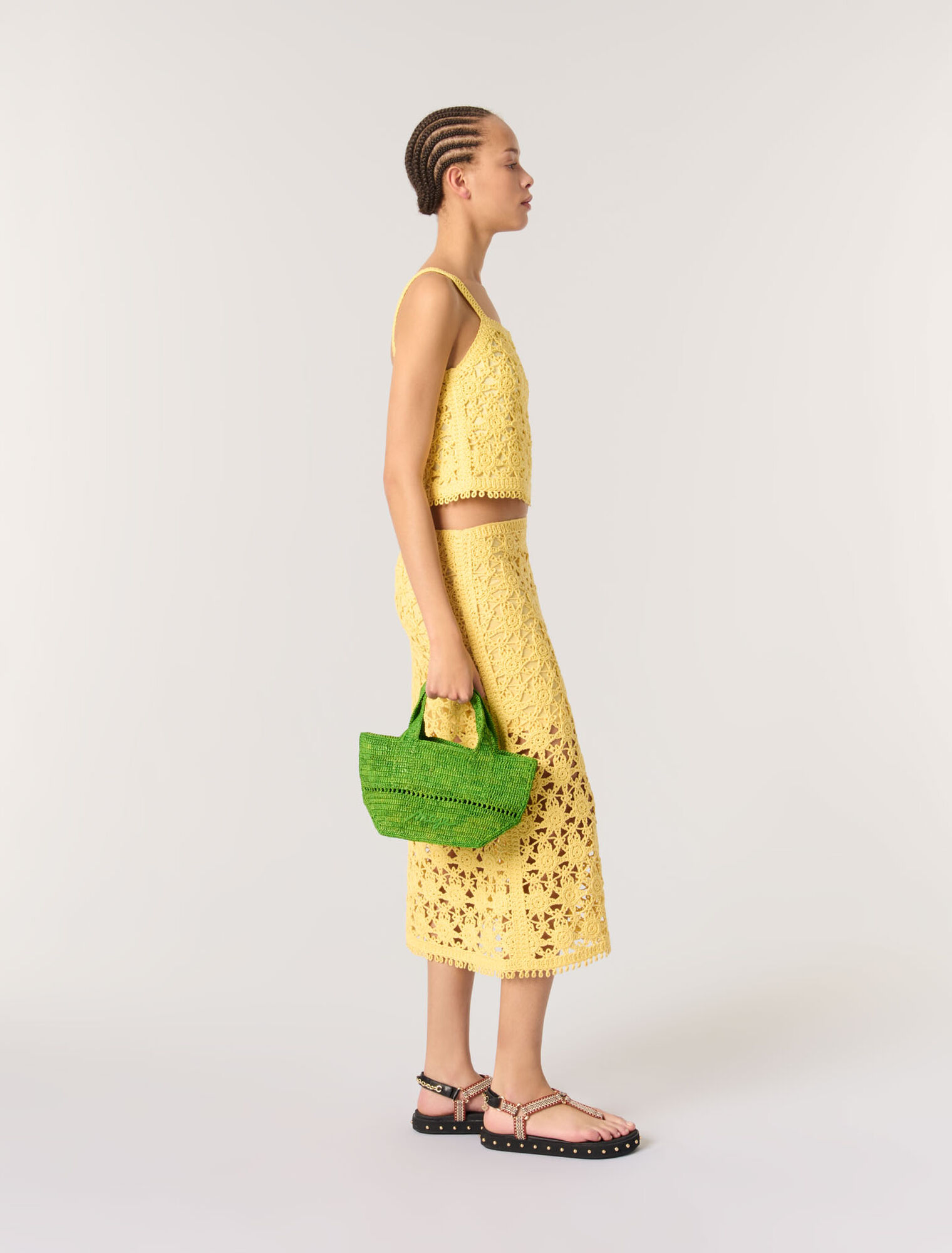 Long crochet skirt