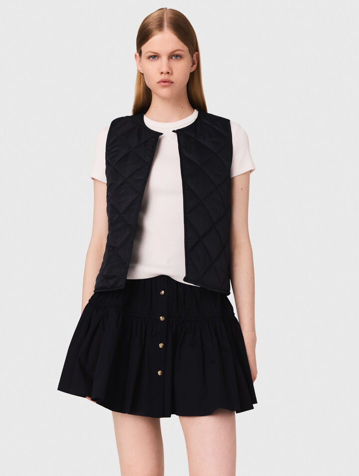 Cropped velvet collar jacket