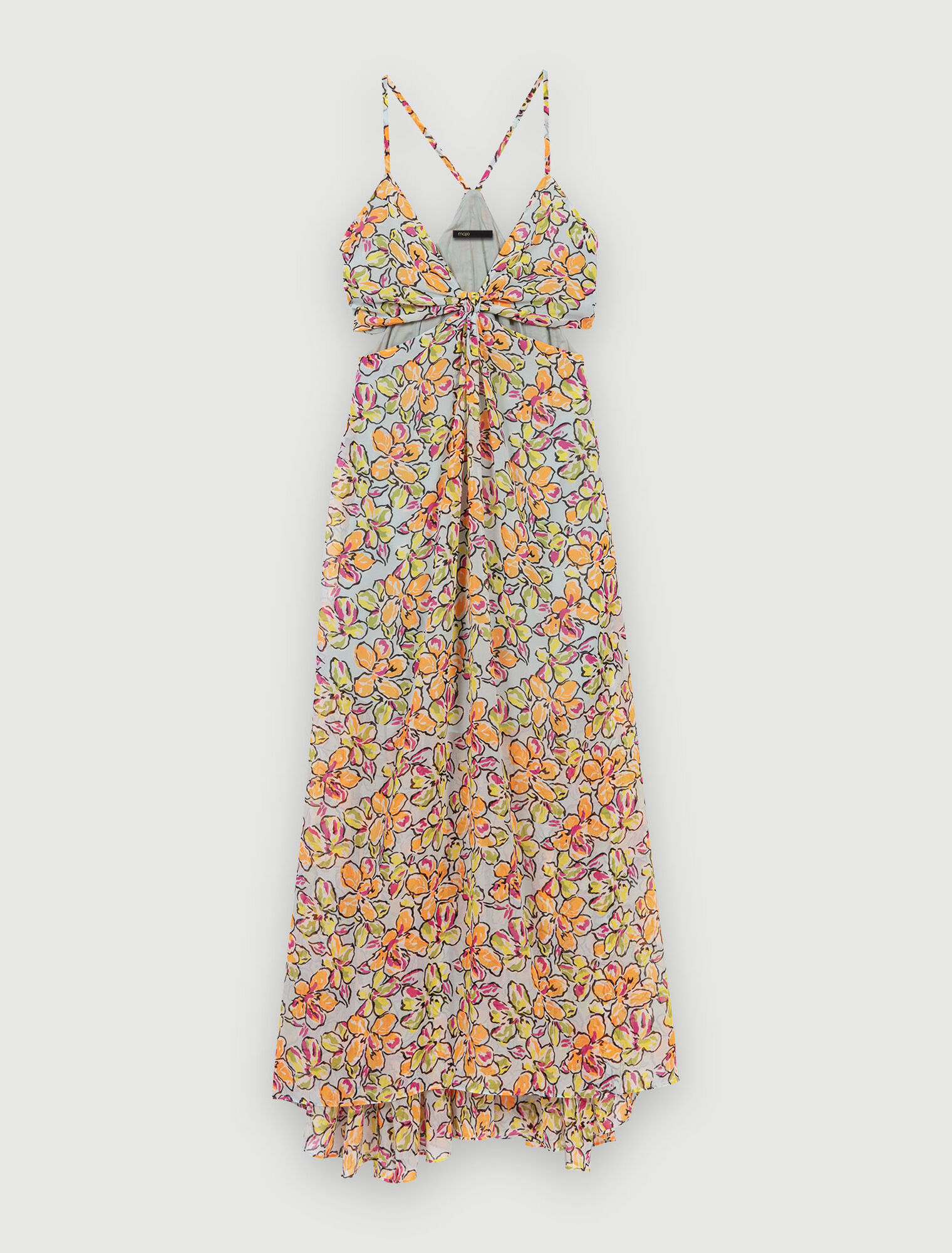 Floral cut-out maxi dress