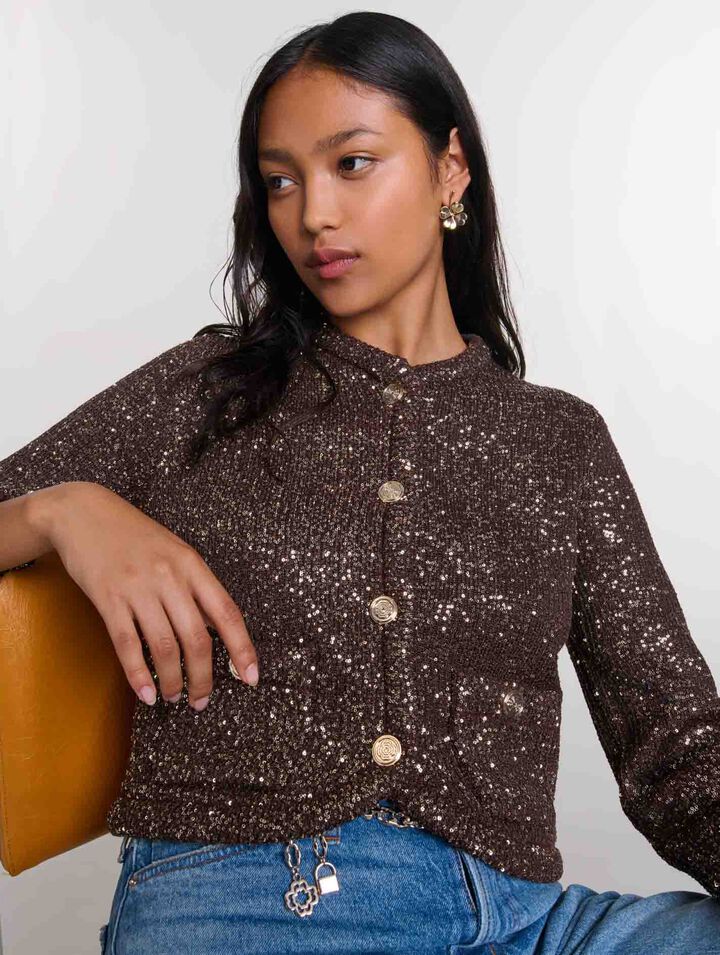 Sequinned cardigan