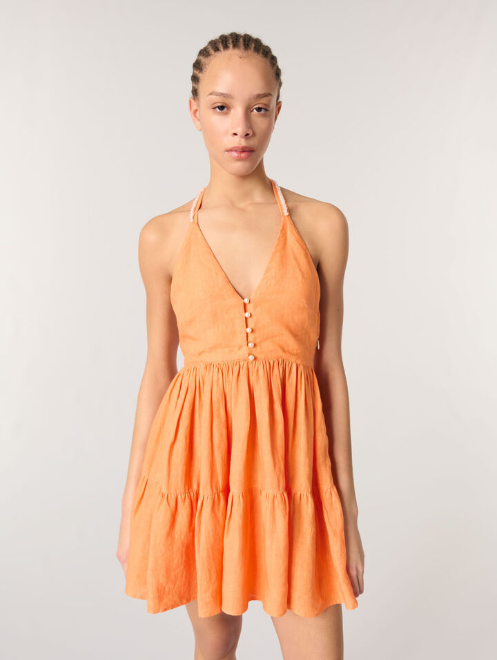 Short linen dress
