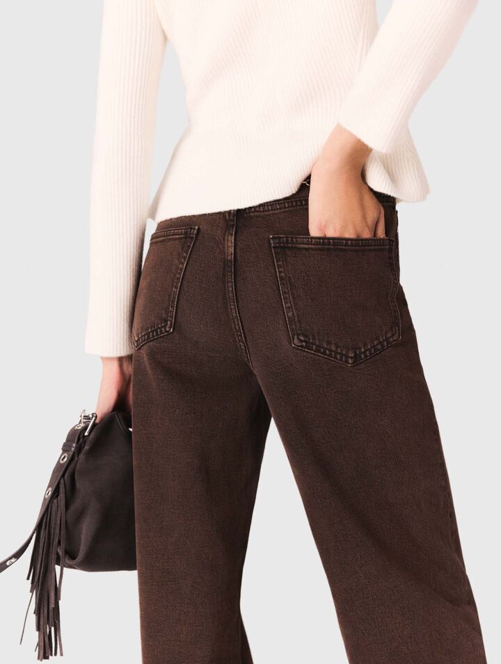 Bootcut jeans with chain