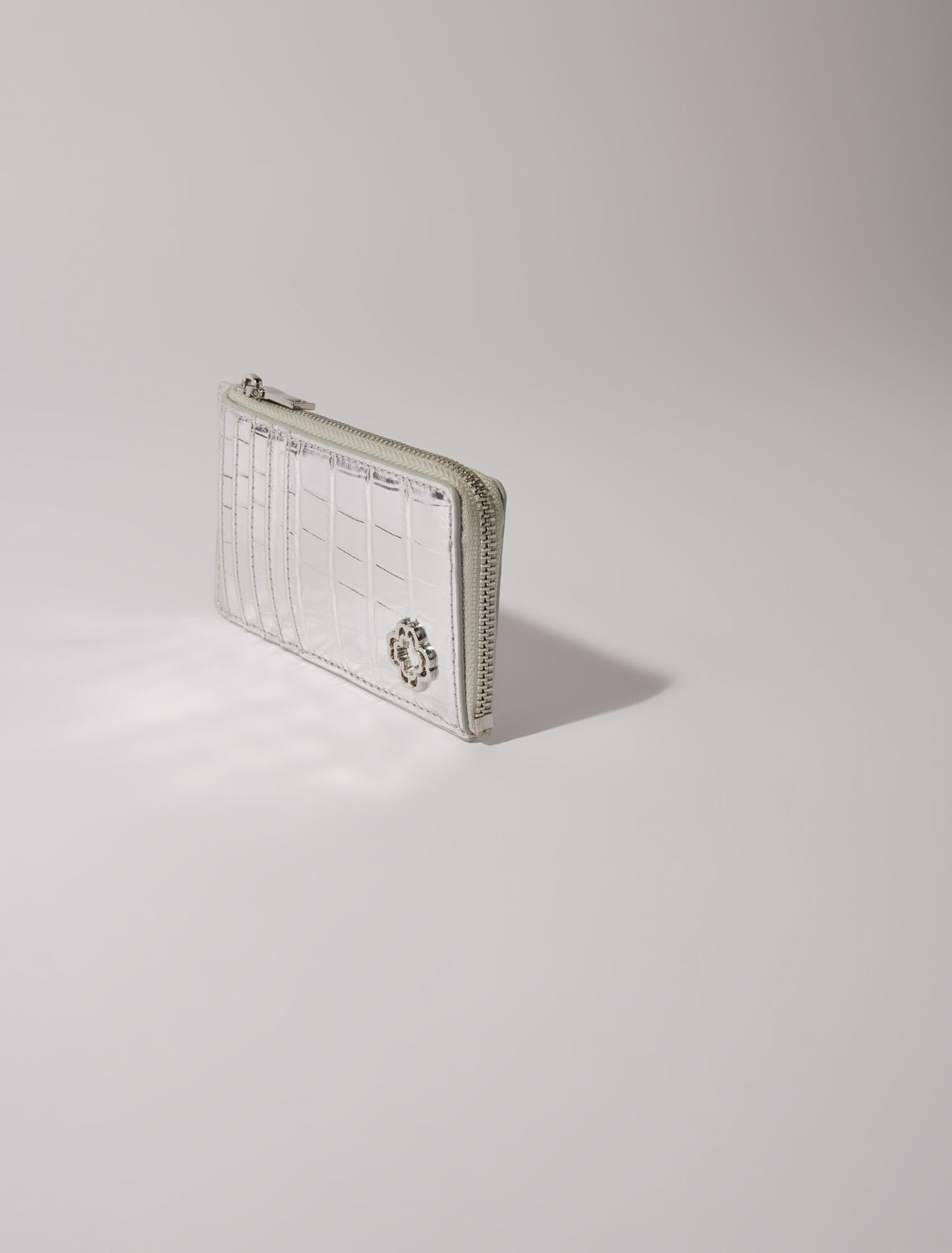 Mock croc leather cardholder