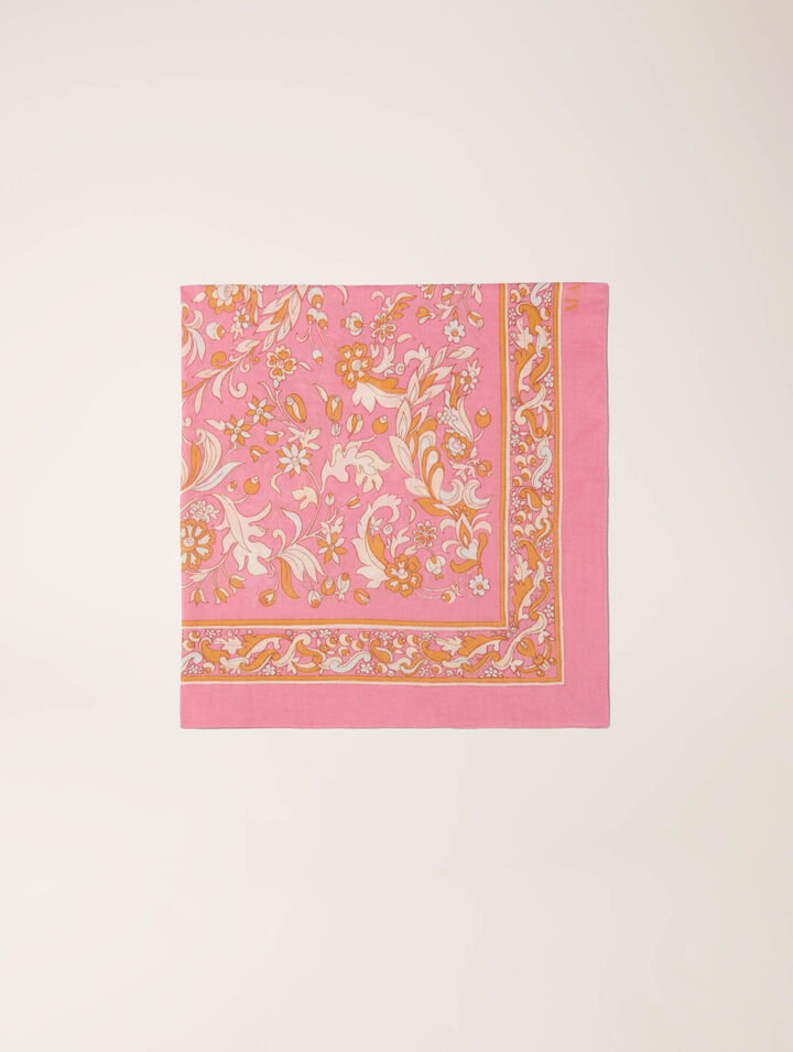 65 x 65 floral print scarf
