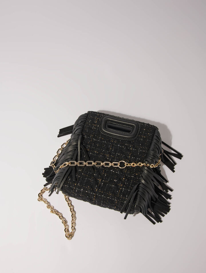 Quilted tweed mini M bag