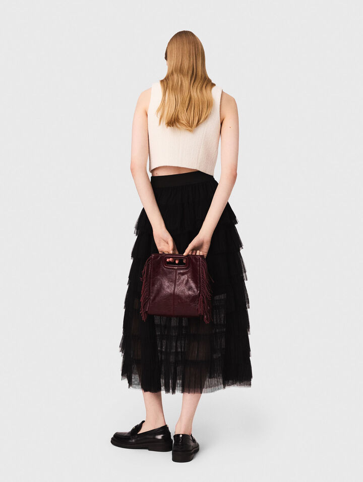 Tulle midi skirt