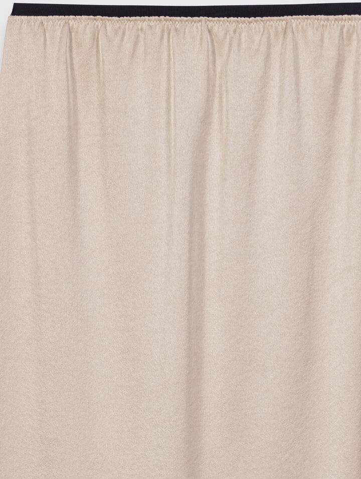 Satin pencil skirt