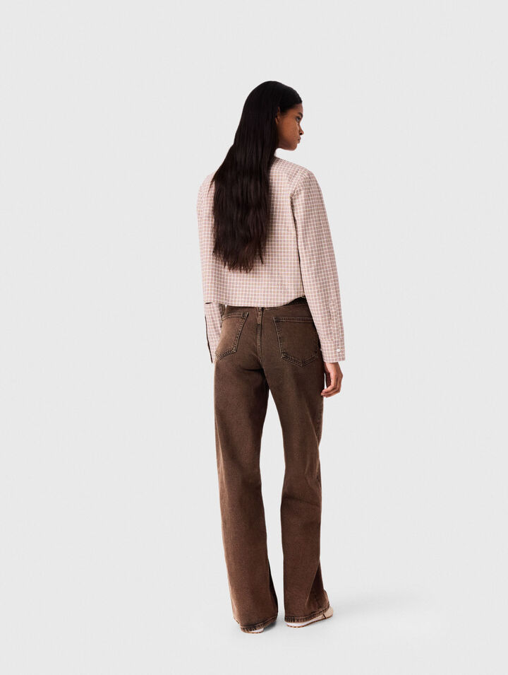 Bootcut jeans with chain