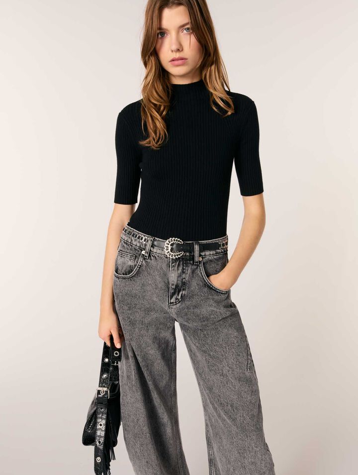 Rib knit top