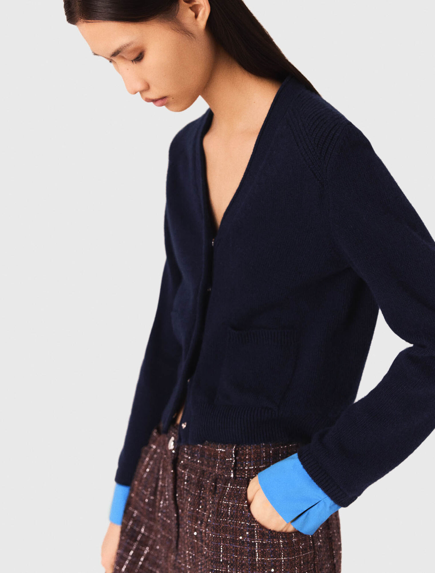 Cardigan with removable details