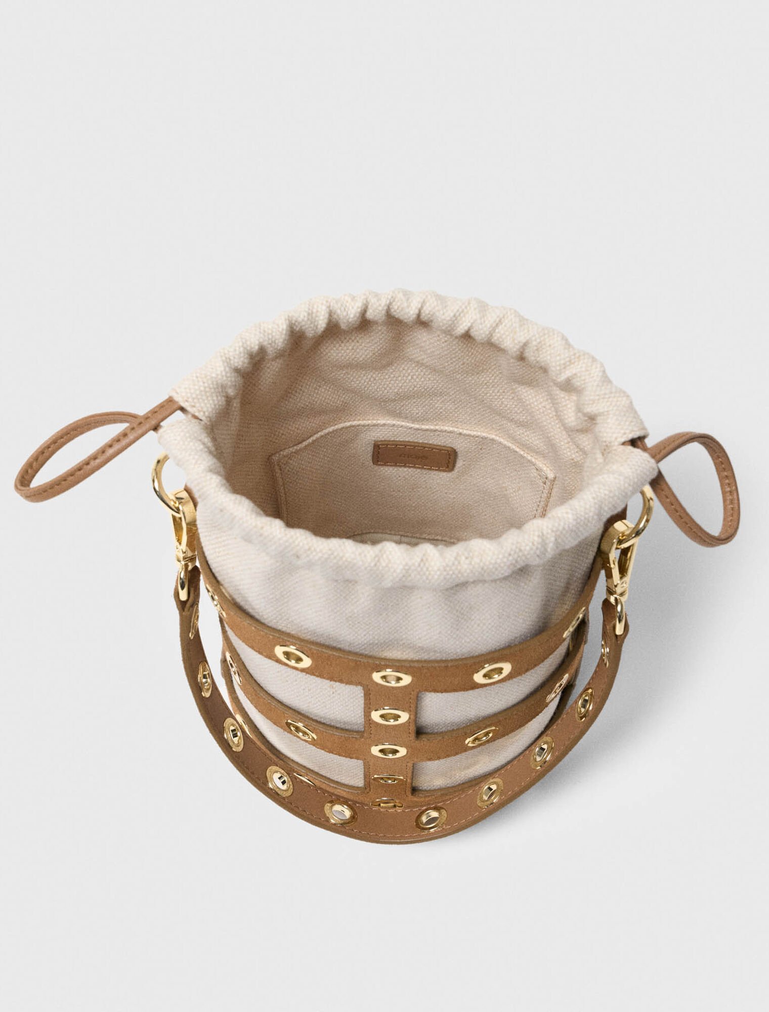 Suede Miss M bucket bag