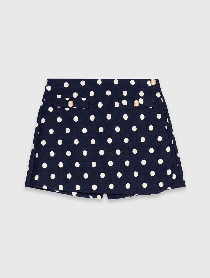 Linen blend skort