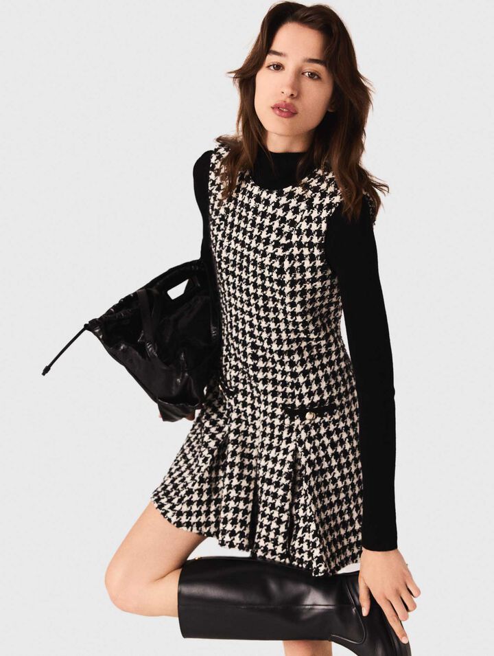 Flared tweed dress