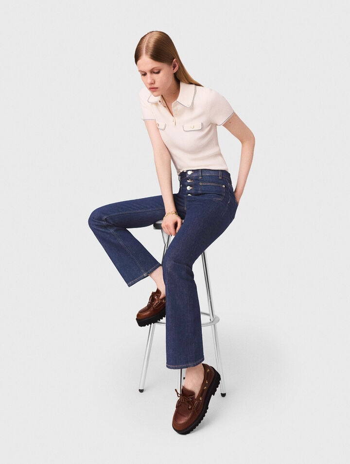 Denim jeans with pockets